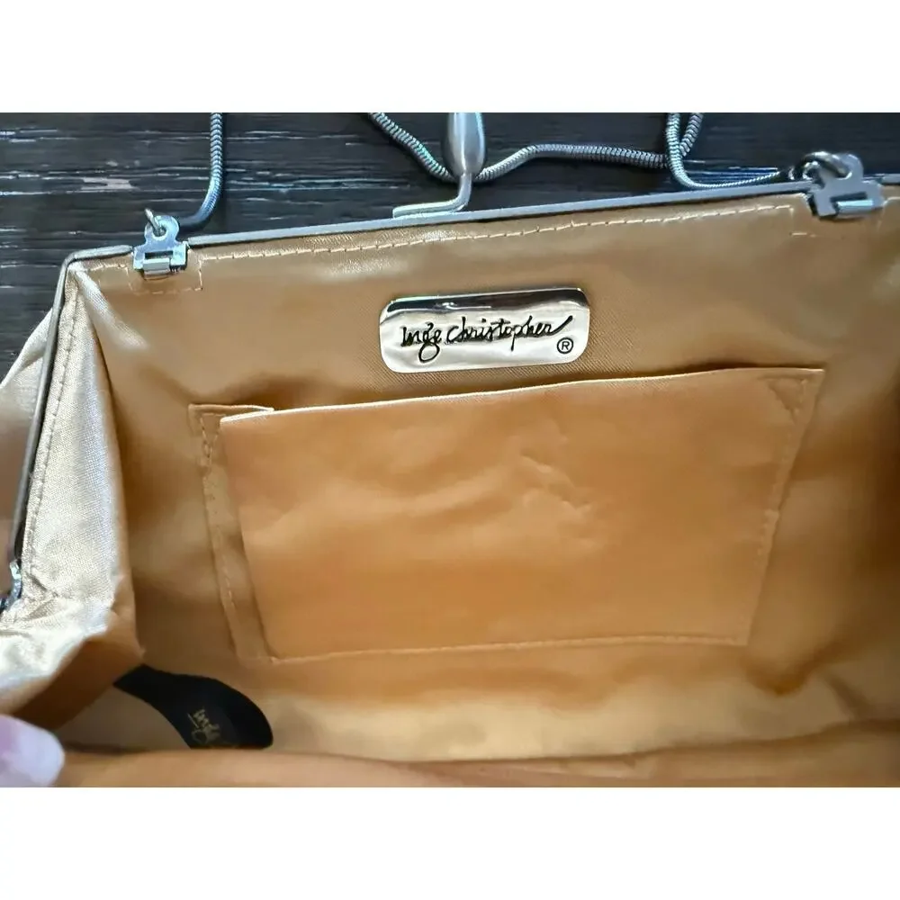 Inge Christopher satin evening bag